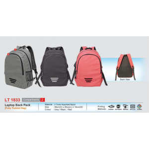 [Laptop Back Pack] Laptop Back Pack (Fully Padded Bag) - LT1833